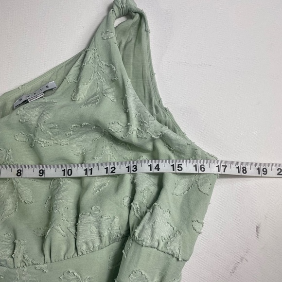 Hyfve Women’s Textured Floral Tiered Sleeveless One Shoulder Midi Dress Medium - Picture 9 of 12